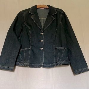 Pappagallo 3 Button Denim Jacket, EUC